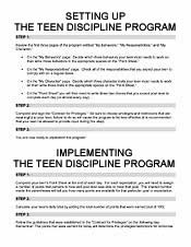 Teen Discipline Program